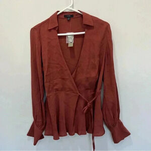 J. Crew Drapey crepe wrap top size 4